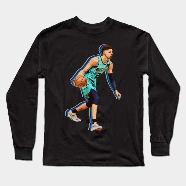 LaMelo Ball Flashy Move Long Sleeve T-Shirt by Playful Creatives